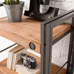 Ars manufacti Regal Manchester IV - Akazie massiv / Metall - Akazie / Anthrazit -Büromöbel Verkäufe 1000008842 200430 15154600008 DETAILS P000000001000008842