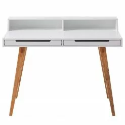 Mørteens Schreibtisch Birkum - Trompetenbaum teilmassiv - Weiß / Trompetenbaum -Büromöbel Verkäufe 1000027351 200702 09552400004 DETAILS P000000001000027351