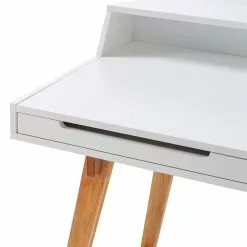 Mørteens Schreibtisch Birkum - Trompetenbaum teilmassiv - Weiß / Trompetenbaum -Büromöbel Verkäufe 1000027351 200702 09553000009 DETAILS P000000001000027351