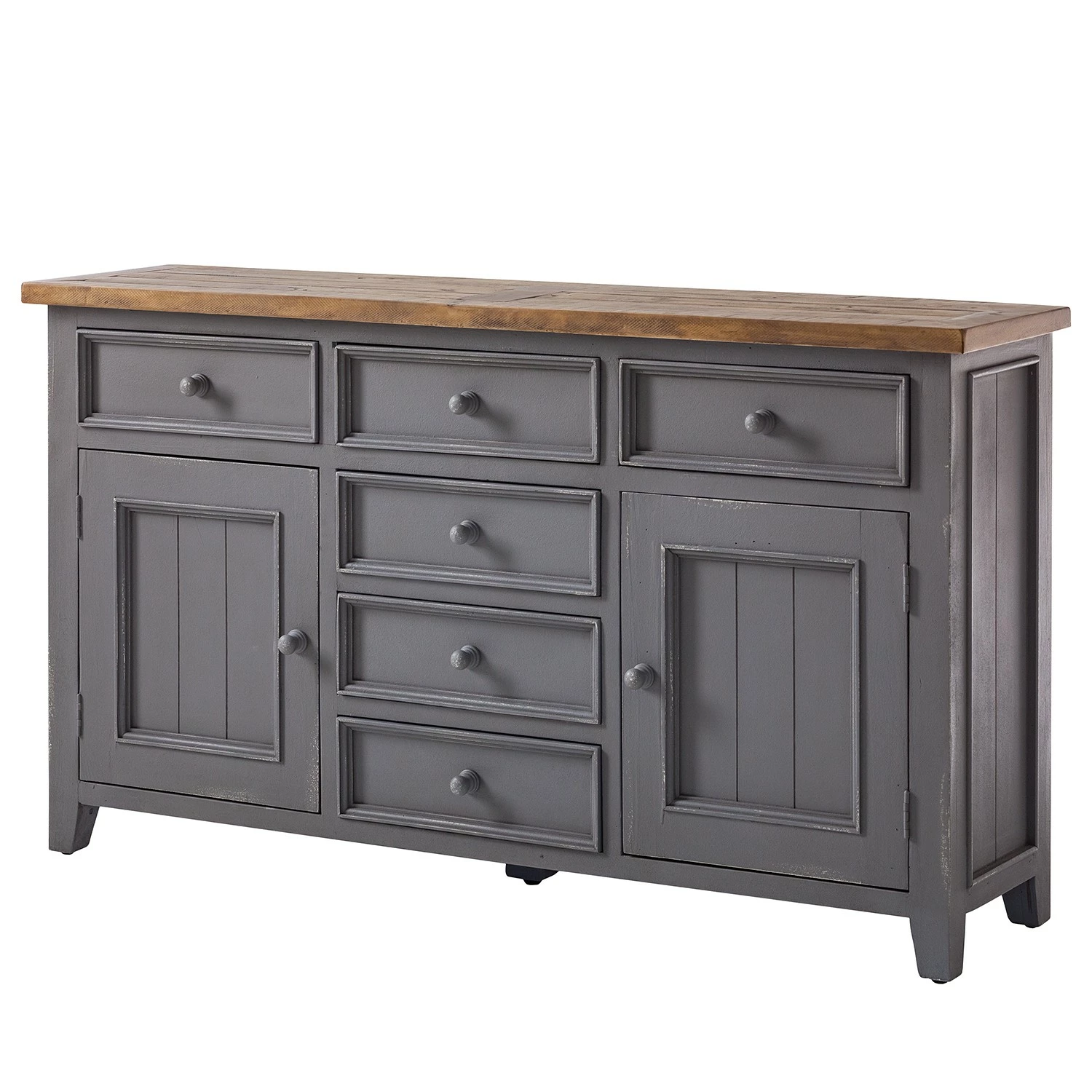 Maison Belfort Sideboard Balignton I - Kiefer massiv - Grau 3 Maison Belfort Sideboard Balignton I - Kiefer massiv - Grau