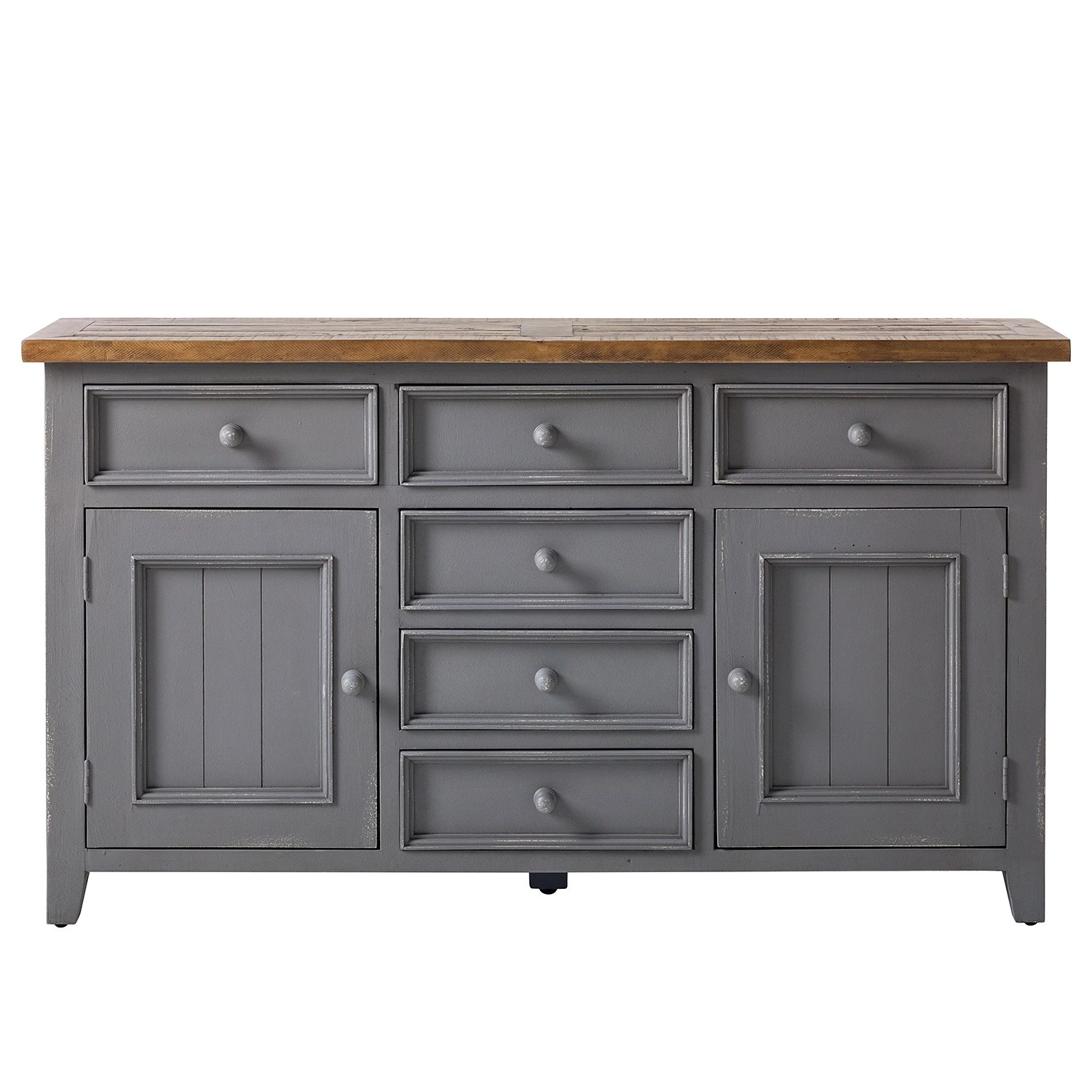 Maison Belfort Sideboard Balignton I - Kiefer massiv - Grau 7 Maison Belfort Sideboard Balignton I - Kiefer massiv - Grau – Bild 5