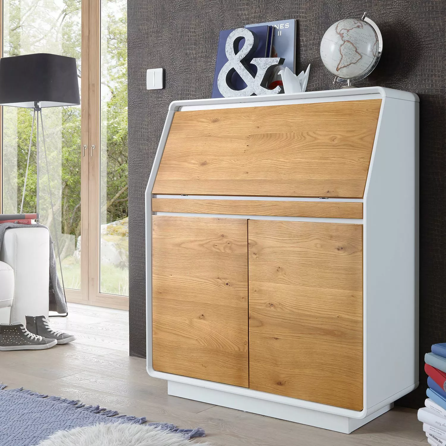 Mørteens Sekretär Boge - Asteiche / Matt Weiß 4 Mørteens Sekretär Boge - Asteiche / Matt Weiß – Bild 2