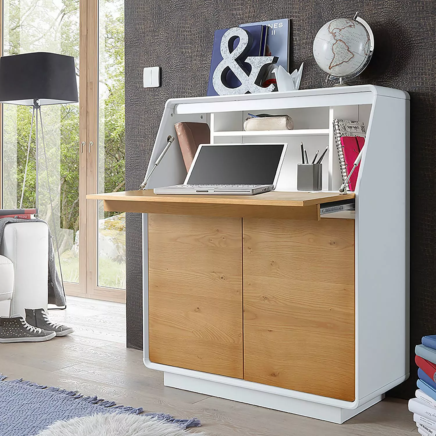 Mørteens Sekretär Boge - Asteiche / Matt Weiß 5 Mørteens Sekretär Boge - Asteiche / Matt Weiß – Bild 3