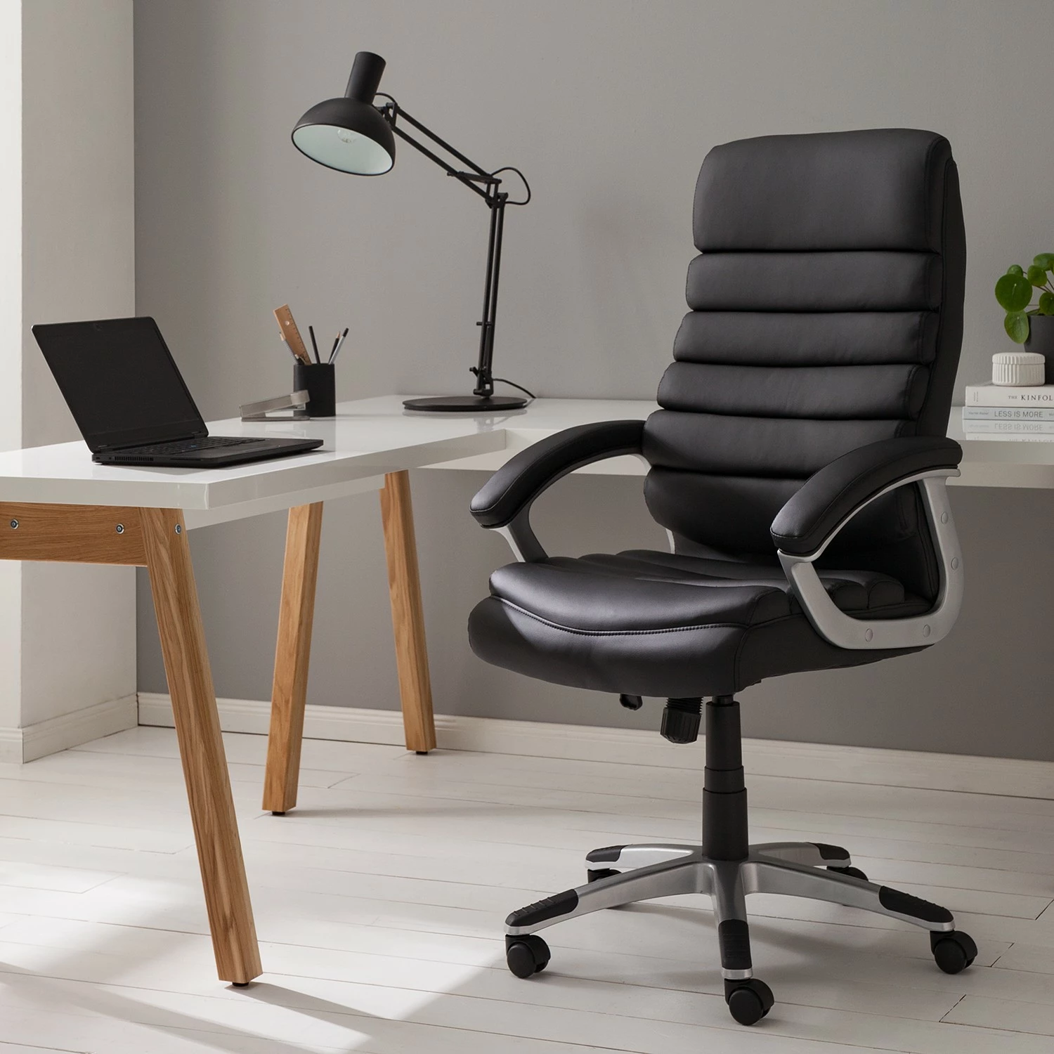 Home24office Chefsessel Hatley - Schwarz 4 Home24office Chefsessel Hatley - Schwarz – Bild 2