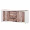 Maison Belfort Sideboard Doral - Akazie teilmassiv - Braun / Weiß