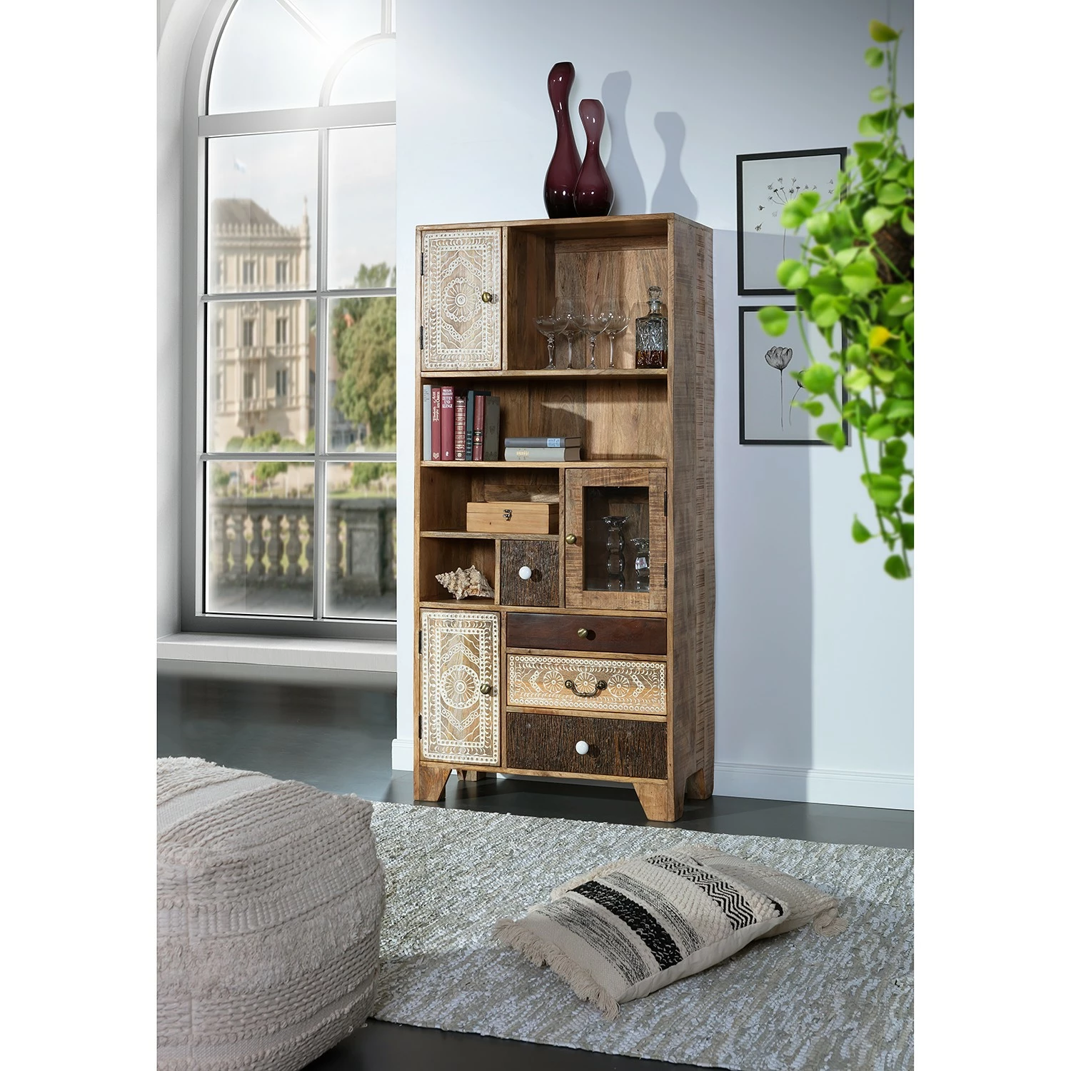 Ars manufacti Regal Curenna I - Mango teilmassiv - Mango / Braun 4 Ars manufacti Regal Curenna I - Mango teilmassiv - Mango / Braun – Bild 2