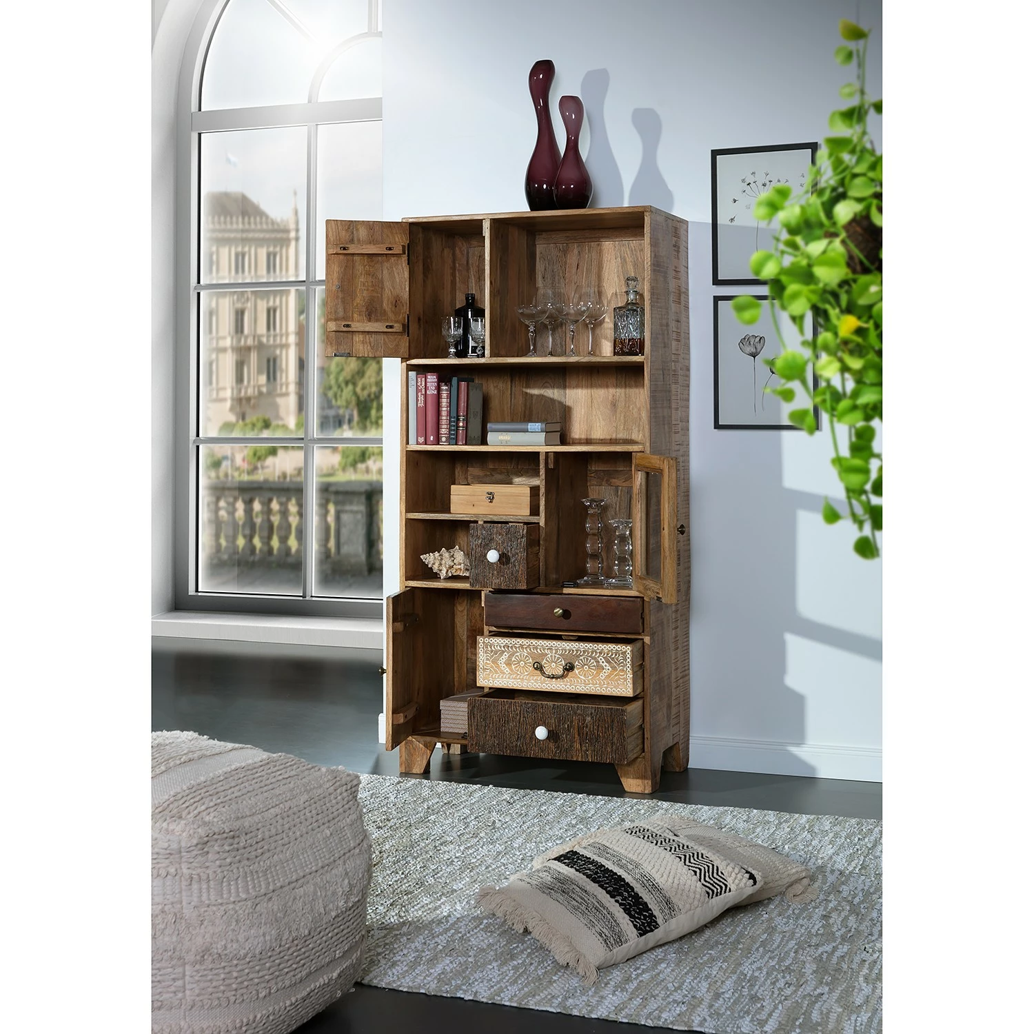 Ars manufacti Regal Curenna I - Mango teilmassiv - Mango / Braun 6 Ars manufacti Regal Curenna I - Mango teilmassiv - Mango / Braun – Bild 4