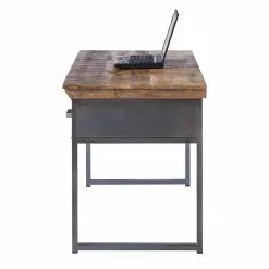 Ars manufacti Schreibtisch Hunter - Massivholz Mango / Metall - Mango / Blaugrau -Büromöbel Verkäufe 1000050847 200616 12205400004 DETAILS P000000001000050847