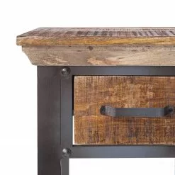 Ars manufacti Schreibtisch Hunter - Massivholz Mango / Metall - Mango / Blaugrau -Büromöbel Verkäufe 1000050847 200616 12205700008 DETAILS P000000001000050847