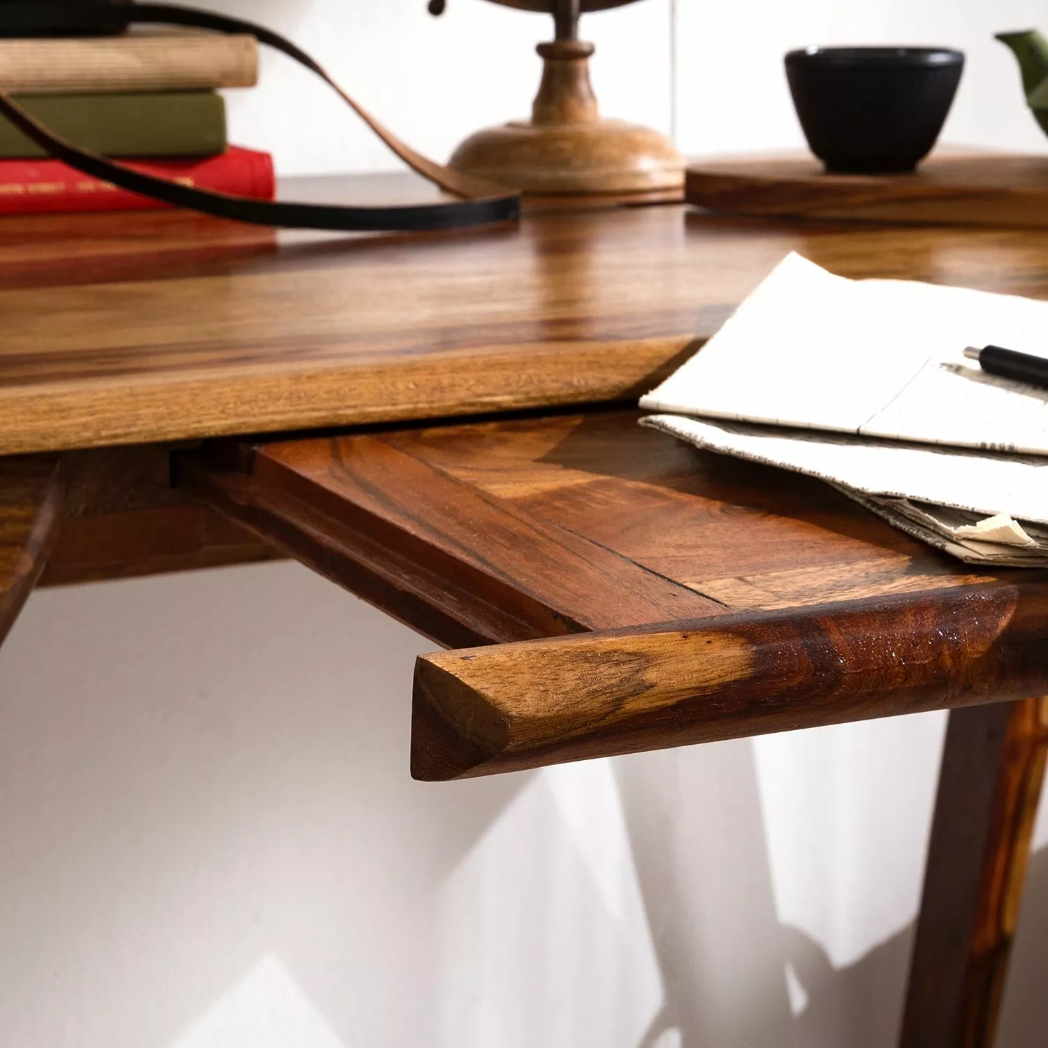 Ars Natura Schreibtisch Cullman - Sheesham massiv 14 Ars Natura Schreibtisch Cullman - Sheesham massiv – Bild 12