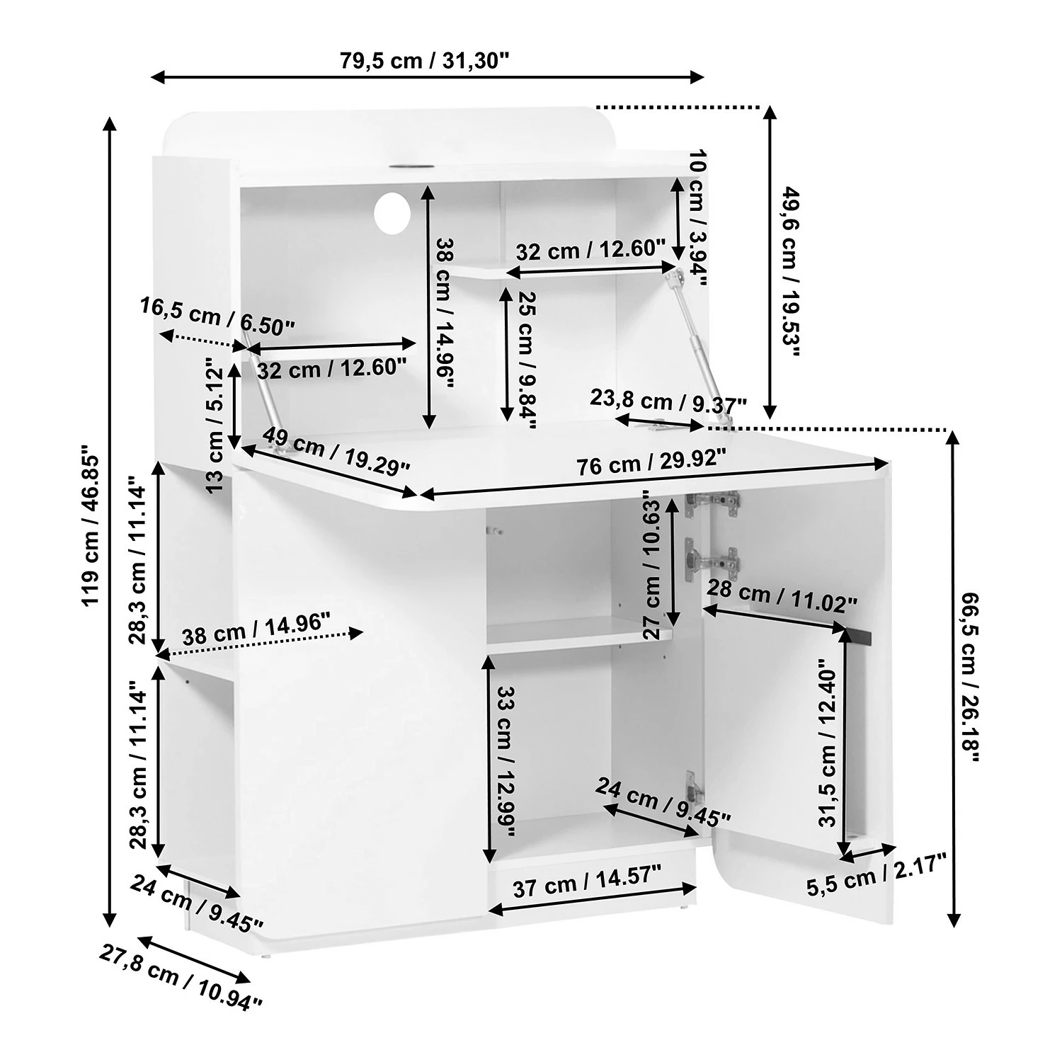 Jahnke Sekretär CU Culture MC - Hochglanz Weiß / Weiß 13 Jahnke Sekretär CU Culture MC - Hochglanz Weiß / Weiß – Bild 11