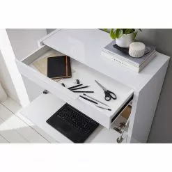 Jahnke Sekretär MC 120 - Hochglanz Weiß -Büromöbel Verkäufe 1000053275 200824 06280100007 DETAILS P000000001000053275