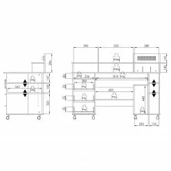 Maja Möbel Computertisch Loel - Eiche Sonoma Dekor / Alpinweiß -Büromöbel Verkäufe 1000057532 220530 500 SKETCH DETAILS P000000001000057532 sketch