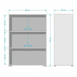Aktenschrank Merit I - Eiche Sonoma Dekor / Hochglanz Weiß -Büromöbel Verkäufe 1000057544 180706 08174701 GALLERYIMAGES P000000001000057544