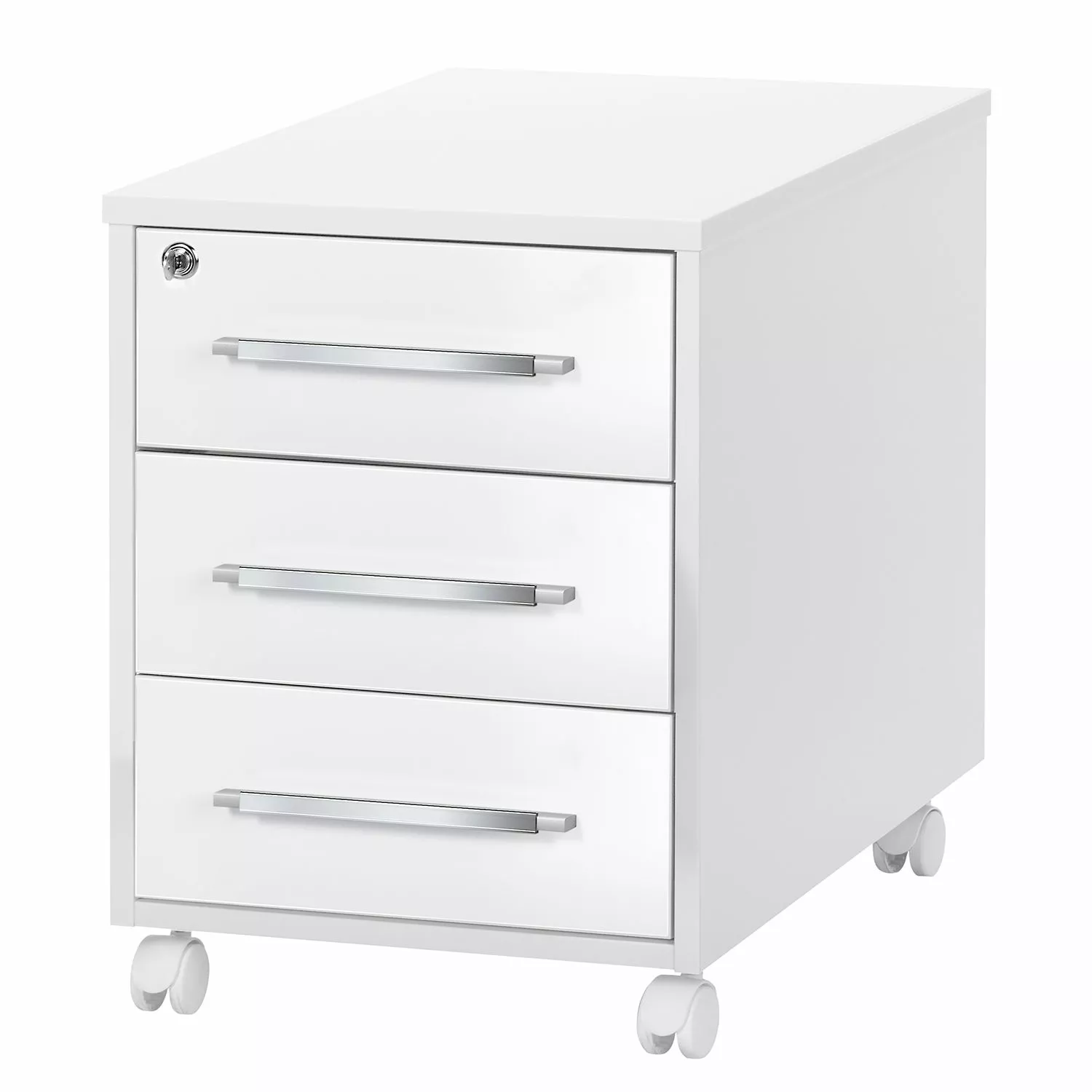 Rollcontainer Merit II - Alpinweiß / Hochglanz Weiß 3 Rollcontainer Merit II - Alpinweiß / Hochglanz Weiß