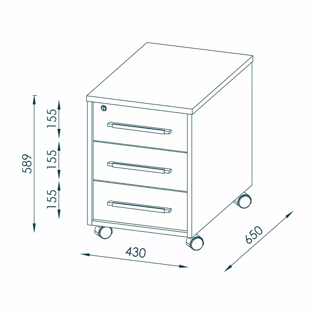 Rollcontainer Merit II - Alpinweiß / Hochglanz Weiß 8 Rollcontainer Merit II - Alpinweiß / Hochglanz Weiß – Bild 6