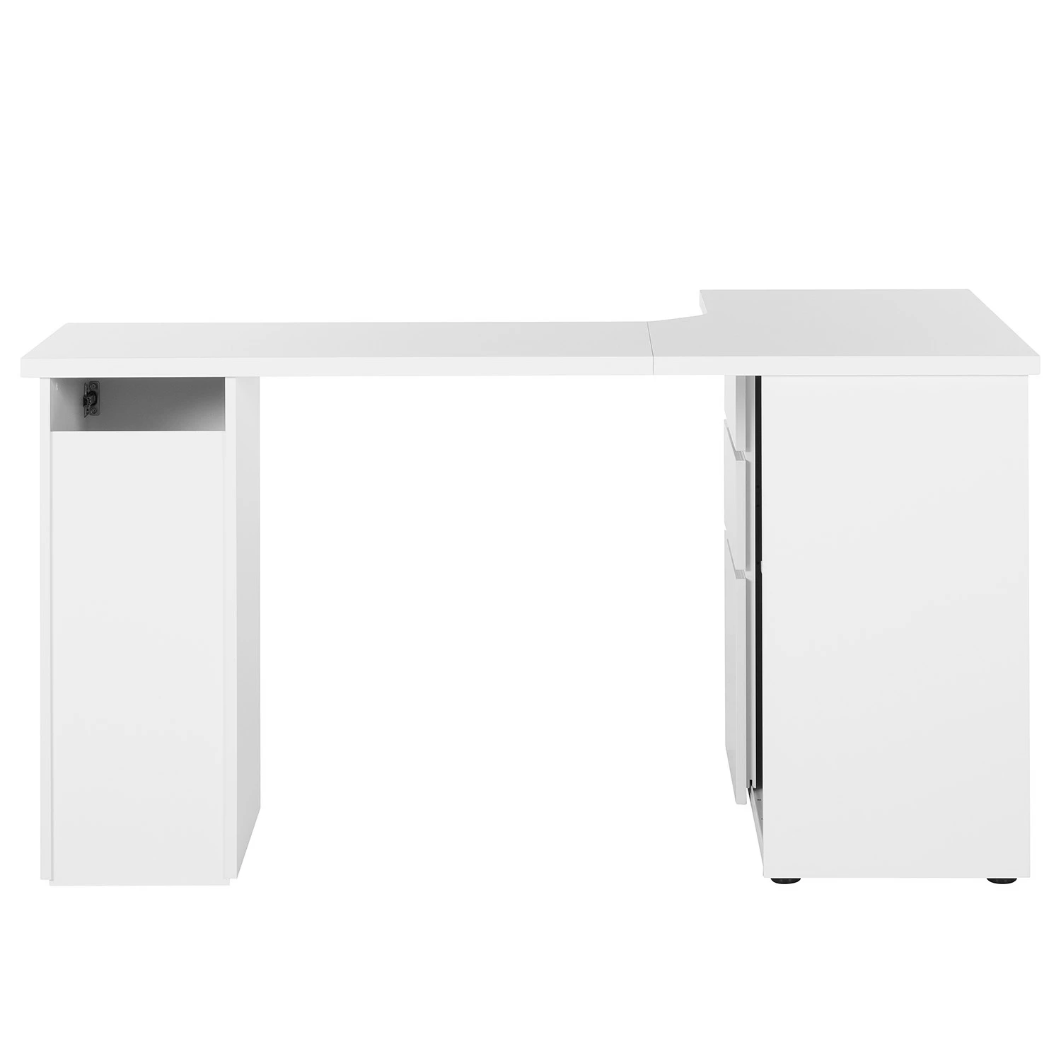 Maja Möbel Eck-Schreibtisch Samiera - Alpinweiß / Hochglanz Weiß 7 Maja Möbel Eck-Schreibtisch Samiera - Alpinweiß / Hochglanz Weiß – Bild 5