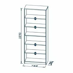 Maja Möbel Regal Mölln II - Eiche Sonoma Dekor -Büromöbel Verkäufe 1000057743 180824 09175919 GALLERYIMAGES P000000001000057743