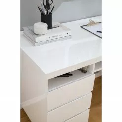 Fredriks Schreibtisch Paddington - Hochglanz Weiß -Büromöbel Verkäufe 1000063605 201012 11154000018 DETAILS P000000001000063605