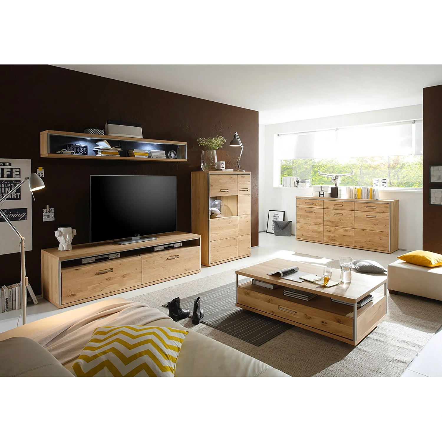 Ars Natura Sideboard Lopburi - Eiche Bianco teilmassiv - Eiche Bianco / Schiefer 7 Ars Natura Sideboard Lopburi - Eiche Bianco teilmassiv - Eiche Bianco / Schiefer – Bild 5