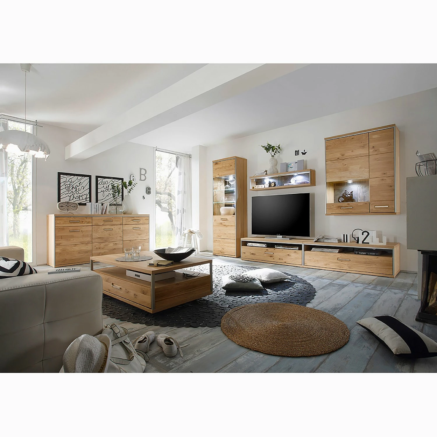 Ars Natura Sideboard Lopburi - Eiche Bianco teilmassiv - Eiche Bianco / Schiefer 8 Ars Natura Sideboard Lopburi - Eiche Bianco teilmassiv - Eiche Bianco / Schiefer – Bild 6