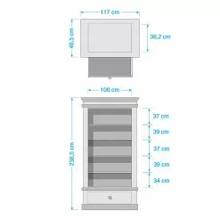Maison Belfort Bücherregal Azjana II - Granit 11 Maison Belfort Bücherregal Azjana II - Granit -Büromöbel Verkäufe 1000084350 220112 1219590000508 SKETCH DETAILS P000000001000084350 sketch