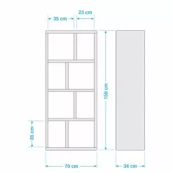 Temahome Regal Berlin - Walnuss - 70 x 159 cm -Büromöbel Verkäufe 1000094979 190926 12223200001 SKETCH DETAILS P000000001000094979 sketch