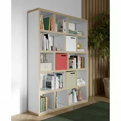 Temahome Regal Berlin - Weiß / Hellbraun - 150 x 198 cm -Büromöbel Verkäufe 1000094984 180712 10470152 MOOD GALLERYIMAGES P000000001000094984 mood