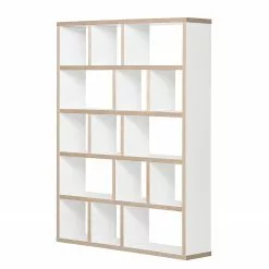 Temahome Regal Berlin - Weiß / Hellbraun - 150 x 198 cm