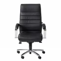 Topstar Chefsessel TD Luxe - Echtleder / Metall - Schwarz / Chrom -Büromöbel Verkäufe 1000096490 200817 13075100011 DETAILS P000000001000096490