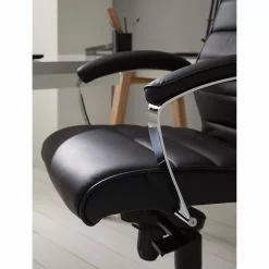 Topstar Chefsessel TD Luxe - Echtleder / Metall - Schwarz / Chrom -Büromöbel Verkäufe 1000096490 200819 06100700012 DETAILS P000000001000096490