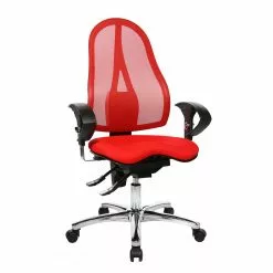Topstar Bürodrehstuhl Sitness 15 - Kunstfaser / Metall - Rot / Chrom -Büromöbel Verkäufe 1000096507 190208 08091100253 GALLERYIMAGES P000000001000096507