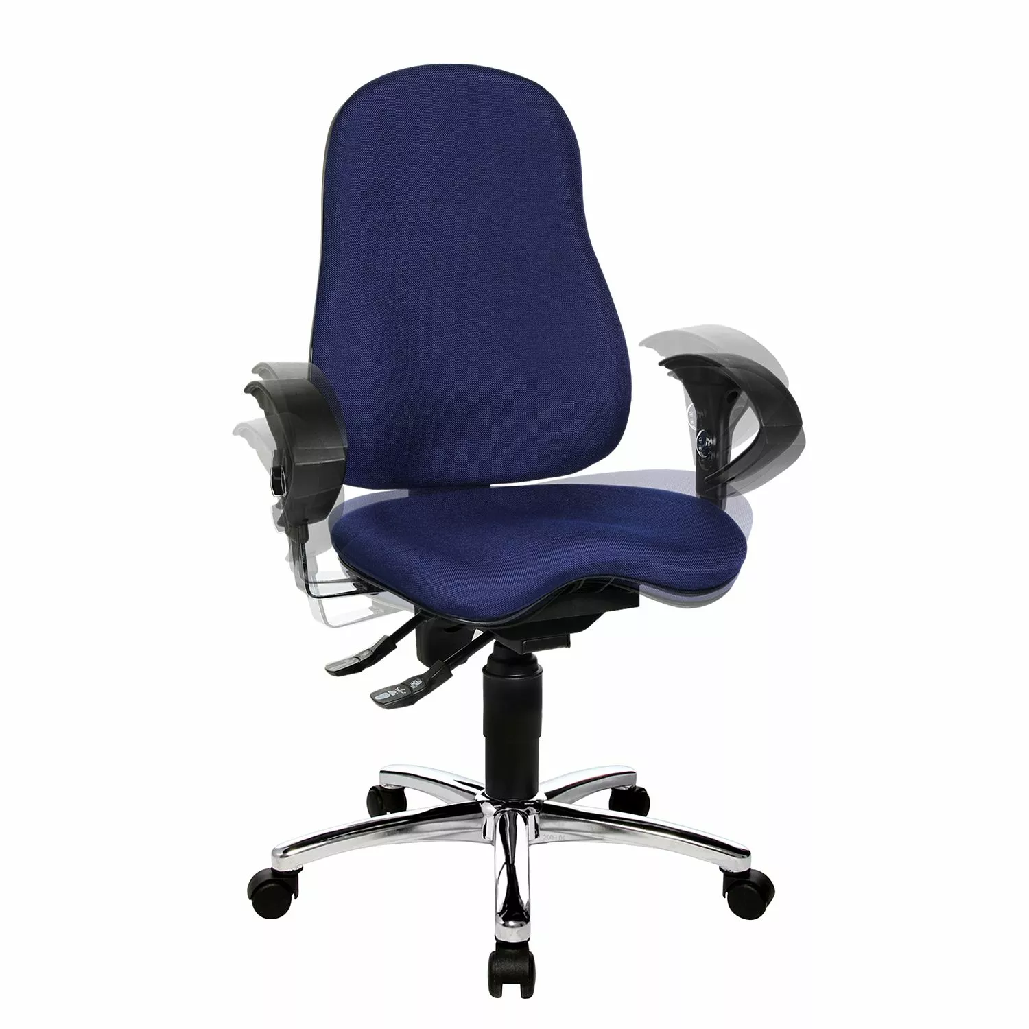 Topstar Bürodrehstuhl Sitness 10 - Kunstfaser / Metall - Blau / Chrom 11 Topstar Bürodrehstuhl Sitness 10 - Kunstfaser / Metall - Blau / Chrom – Bild 9