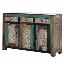 Wolf-Möbel Sideboard Goa I - Mango teilmassiv - Mango Dunkelbraun