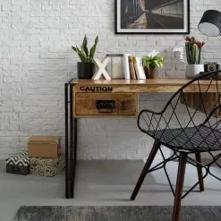 Wolf-Möbel Schreibtisch Iron - Mango massiv / Eisen - Mango / Schwarz -Büromöbel Verkäufe 1000104116 191024 17544500022 MOOD DETAILS P000000001000104116 mood