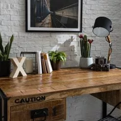 Wolf-Möbel Schreibtisch Iron - Mango massiv / Eisen - Mango / Schwarz -Büromöbel Verkäufe 1000104116 191024 17544500023 MOOD DETAILS P000000001000104116 mood