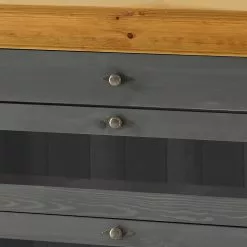 Maison Belfort Sideboard Bergen - Kiefer massiv - Kiefer Grau / Kiefer Laugenfarbig -Büromöbel Verkäufe 1000104340 211122 08320600616 DETAILS P000000001000104340