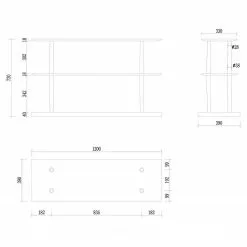 Mørteens Regal Lindholm IV - Weiß - 120 x 72 cm -Büromöbel Verkäufe 1000110750 190925 13055600002 SKETCH DETAILS P000000001000110750 sketch