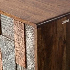 Wolf-Möbel Sideboard Orient - Akazie massiv / Metall - Mehrfarbig -Büromöbel Verkäufe 1000114122 200512 14063000022 DETAILS P000000001000114122