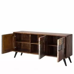 Wolf-Möbel Sideboard Orient - Akazie massiv / Metall - Mehrfarbig -Büromöbel Verkäufe 1000114122 200512 14063300026 DETAILS P000000001000114122