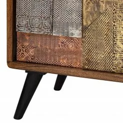 Wolf-Möbel Sideboard Orient - Akazie massiv / Metall - Mehrfarbig -Büromöbel Verkäufe 1000114122 200512 14063600029 DETAILS P000000001000114122