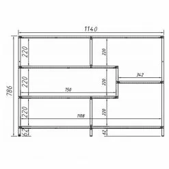 Red Living Regal Coogee II - Eiche Dekor / Schwarz -Büromöbel Verkäufe 1000114875 210202 14025700001 SKETCH DETAILS P000000001000114875 sketch