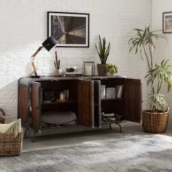 Ars manufacti Sideboard Wharton II - Akazie teilmassiv / Stahl -Büromöbel Verkäufe 1000114890 200402 18281600105 MOOD DETAILS P000000001000114890 mood