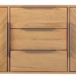 Ars manufacti Sideboard Dharai - Echtholzfurnier / Metall - Eiche / Silber -Büromöbel Verkäufe 1000117155 180702 13320604 GALLERYIMAGES P000000001000117155