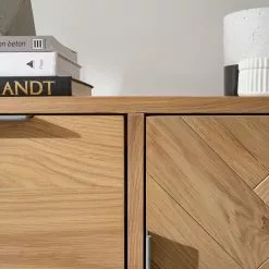 Ars manufacti Sideboard Dharai - Echtholzfurnier / Metall - Eiche / Silber -Büromöbel Verkäufe 1000117155 180827 07154707 GALLERYIMAGES P000000001000117155