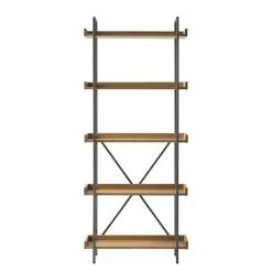 Ars manufacti Bücherregal Dharai I - Echtholzfurnier / Metall - Eiche / Silber -Büromöbel Verkäufe 1000117164 180626 09565302 GALLERYIMAGES P000000001000117164