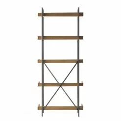 Ars manufacti Bücherregal Dharai I - Echtholzfurnier / Metall - Eiche / Silber -Büromöbel Verkäufe 1000117164 180626 09565304 GALLERYIMAGES P000000001000117164