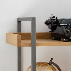 Ars manufacti Bücherregal Dharai I - Echtholzfurnier / Metall - Eiche / Silber -Büromöbel Verkäufe 1000117164 180827 07154919 GALLERYIMAGES P000000001000117164