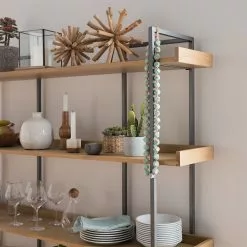 Ars manufacti Bücherregal Dharai II - Echtholzfurnier / Metall - Eiche / Silber -Büromöbel Verkäufe 1000117167 180912 12435707 GALLERYIMAGES P000000001000117167