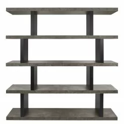 Temahome Regal Detroit - Beton Dekor / Schwarz - Höhe: 172 cm -Büromöbel Verkäufe 1000119829 201016 13245200247 DETAILS P000000001000119829